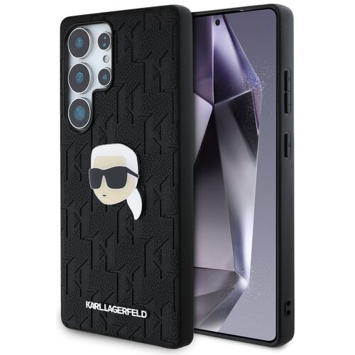 Etui KARL LAGERFELD Leather Monogram Pin Logo Karl Head do Samsung Galaxy S25 Ultra Czarny