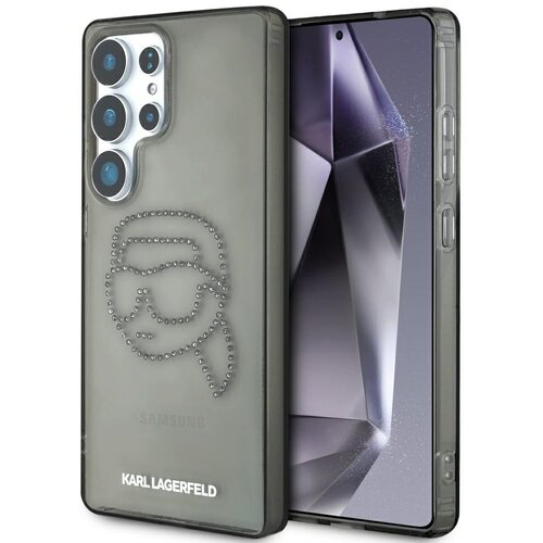 Etui KARL LAGERFELD Rhinestones Karl Head Logo do Samsung Galaxy S25 Ultra Czarny