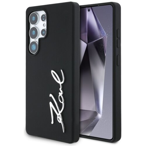 Etui KARL LAGERFELD Silicone Metal Signature Logo do Samsung Galaxy S25 Ultra Czarny