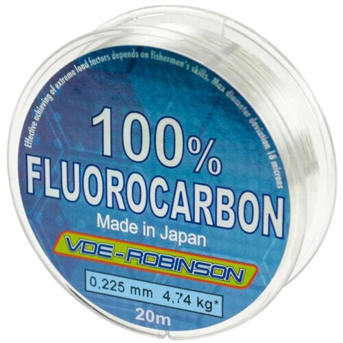 Żyłka VDE-ROBINSON Fluorocarbon 0.60 mm / 15 m Transparentny