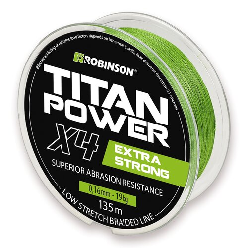 Plecionka ROBINSON Titan Power X4 0.22 mm / 135 m Jasnozielony