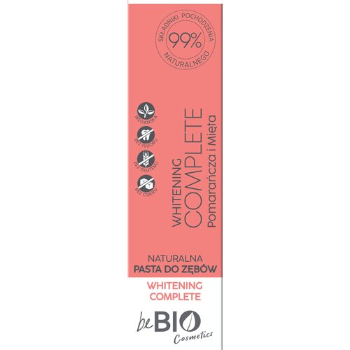 Pasta do zębów BEBIO Whitening Complete Pomarańcza i Brzoskwinia 100 ml