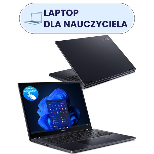 Laptop ACER TravelMate P4 Spin 14 TMP414RN-54-TCO 14" IPS Ultra 5-125U 16GB RAM 512 GB SSD Windows 11 Professional, Funkcje AI