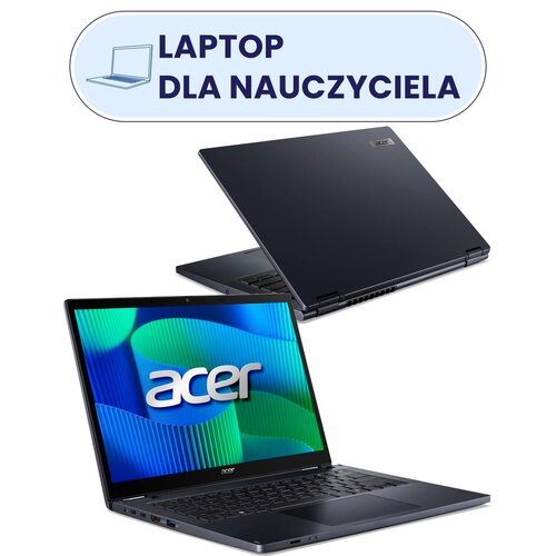Laptop ACER TravelMate P4 Spin 14 TMP414RN-54-TCO 14" IPS Ultra 5-125U 16GB RAM 512 GB SSD Windows 11 Professional, Funkcje AI