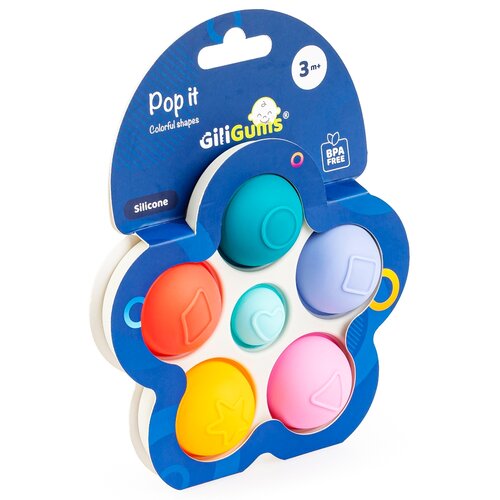 Gryzak GILIGUMS Kolorowe kształty Pop It GG30046