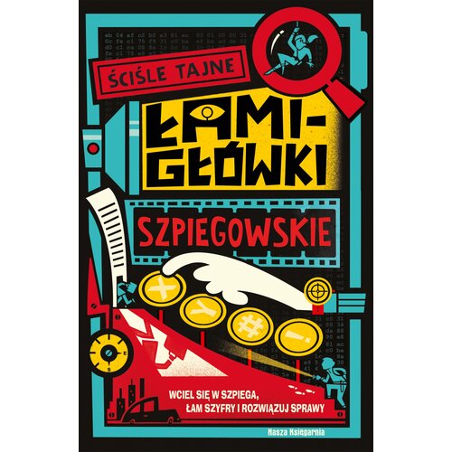 Książka z zadaniami Ściśle tajne łamigłówki szpiegowskie (miękka okładka)