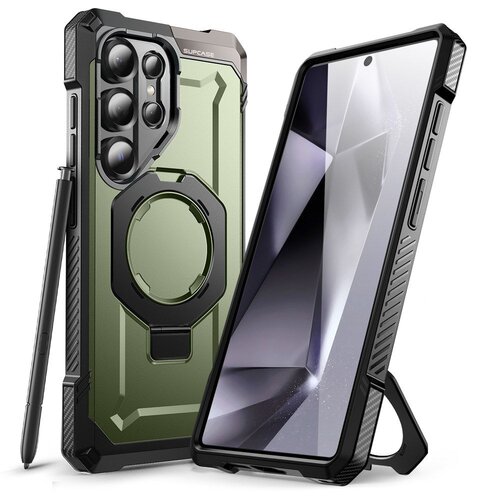 Etui SUPCASE UB Grip Mag Magsafe do Samsung Galaxy S25 Ultra Zielony