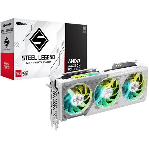 Karta graficzna ASROCK Radeon RX 9070 Steel Legend OC 16GB