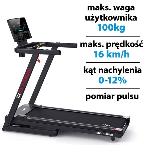Bieżnia elektryczna DS FITNESS Runner AppReady DS-3308R 1305W 16km/h