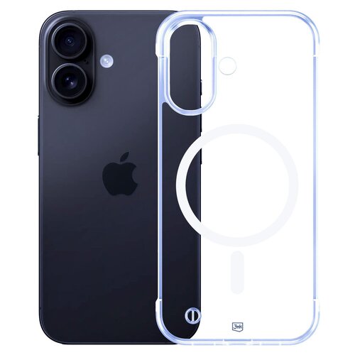 Etui 3MK Just20g MagCase do Apple iPhone 16 Transparentny
