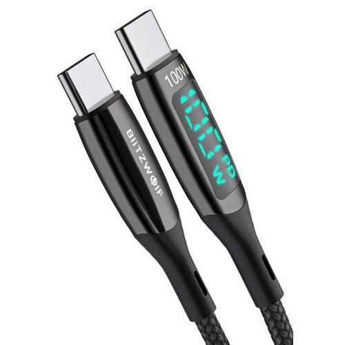 Kabel USB-C - USB-C BLITZWOLF BW-TC23 100W 0.9 m Czarny