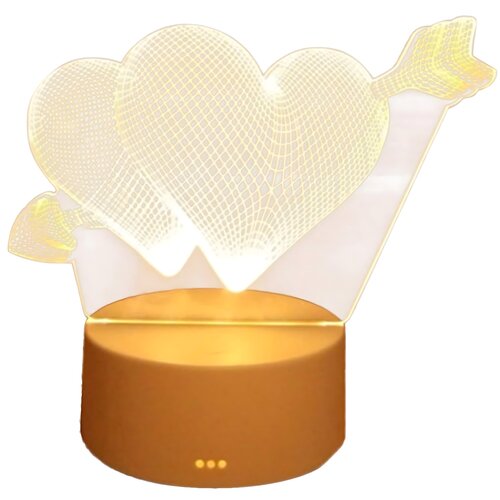 Lampka nocna EXTRALINK Przebite serca 3D EX.24107 USB