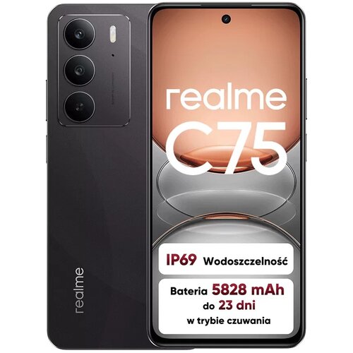Smartfon REALME C75 8/128GB 6.72'' 90Hz Czarny