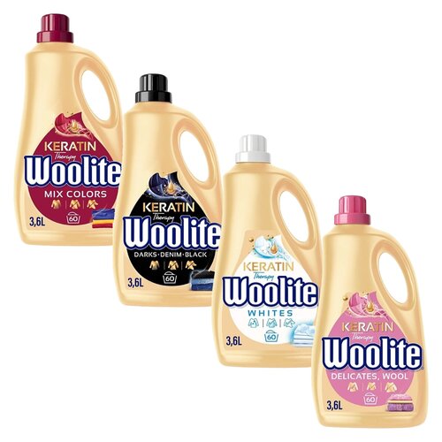 Płyn do prania WOOLITE Keratin Therapy 3600 ml + Płyn do prania WOOLITE Keratin Therapy 3600 ml + Płyn do prania WOOLITE Keratin Therapy 3600 ml + Płyn do prania WOOLITE Keratin Therapy 3600 ml