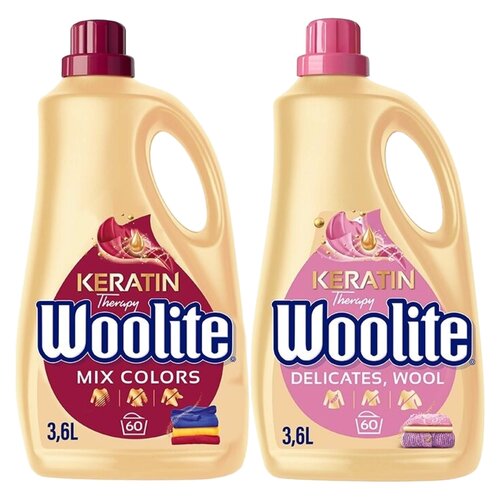 Płyn do prania WOOLITE Keratin Therapy 3600 ml + Płyn do prania WOOLITE Keratin Therapy Delicate 3600 ml