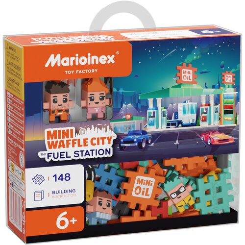 Klocki plastikowe MARIOINEX Mini Waffle Stacja Paliw 906996