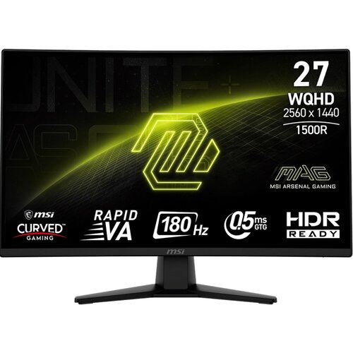 Monitor MSI Mag 274CQF 27" 2560x1440px 180Hz 0.5 ms [GTG] Curved