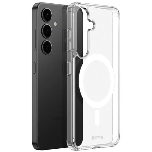 Etui CRONG Crystal Shield Magnetic MagSafe do Samsung Galaxy S25 Przezroczysty