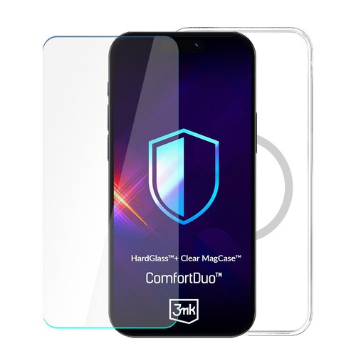 Etui 3MK ComfortDuo Clear MagCase do Samsung Galaxy S25 Ultra Transparentny + szkło hartowane