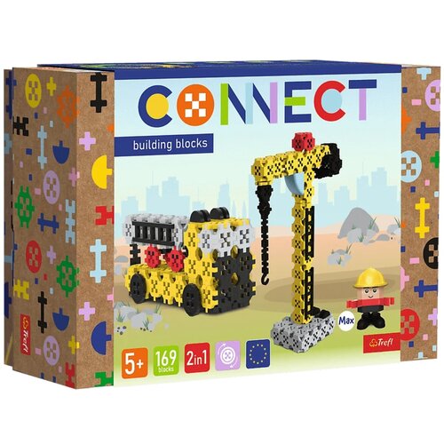 Klocki plastikowe TREFL Connect 2w1 Żuraw / Dźwig HDS 61971