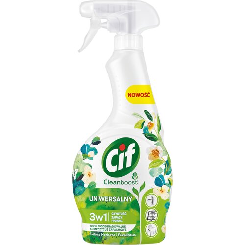 Płyn uniwersalny CIF Cleanboost 3w1 Zielona herbata 500 ml