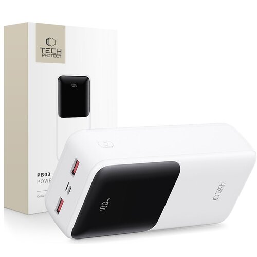 Powerbank TECH-PROTECT PB03 30000 mAh 22.5W Biały