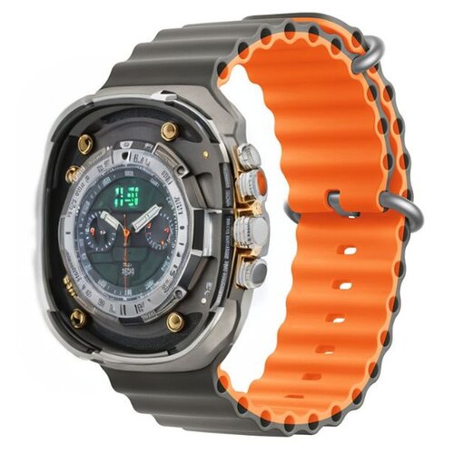 Pasek DEVIA Deluxe Sport6 do Apple Watch (38/40/41mm) Szaro-pomarańczowy