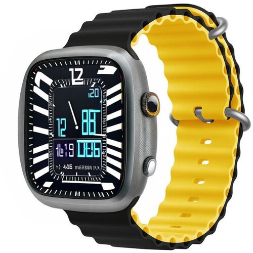 Pasek DEVIA Deluxe Sport6 do Apple Watch (42/44/45/49mm) Czarno-żółty