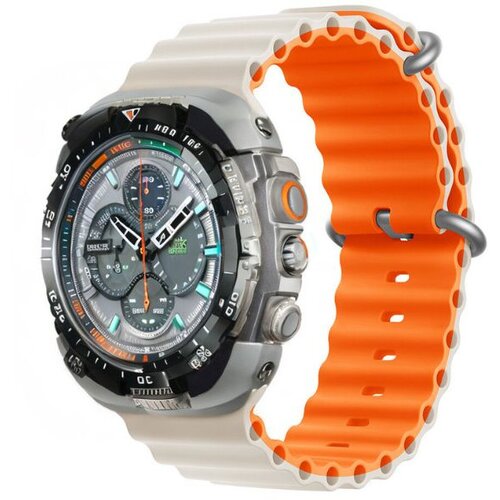 Pasek DEVIA Deluxe Sport6 do Apple Watch (42/44/45/49mm) Szaro-pomarańczowy