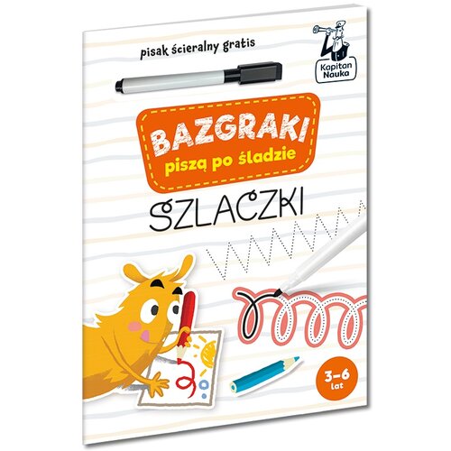 Książka z zadaniami Bazgraki piszą po śladzie Szlaczki (miękka okładka)