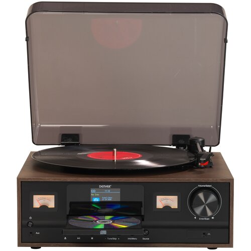 Gramofon DENVER MRD-52 Ciemnobrązowy