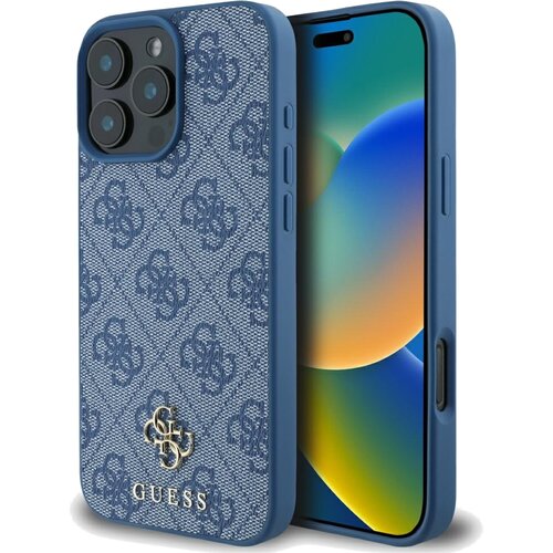 Etui GUESS 4G Small Classic MagSafe do Apple iPhone 16 Pro Max Niebieski