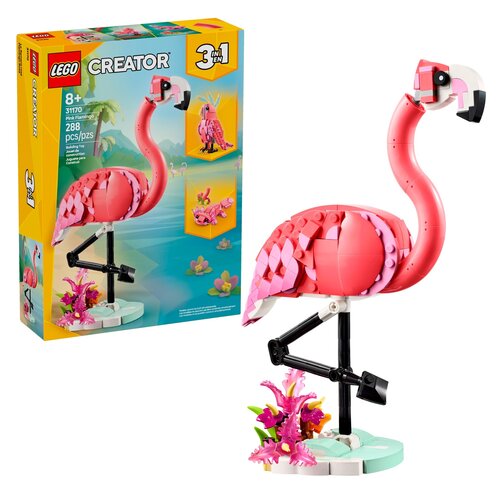 LEGO 31170 Creator 3w1 Dzikie zwierzęta: różowy flaming