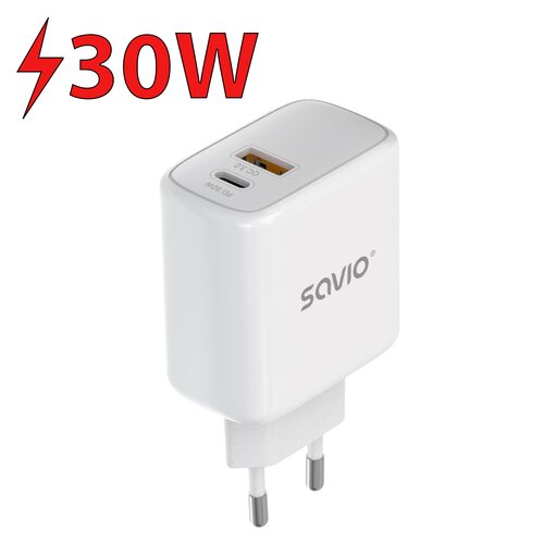 Ładowarka sieciowa SAVIO LA-10 30W Biały