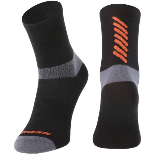 Skarpetki rowerowe KROSS Rubble Mid (rozmiar XL) Czarno-czerwony