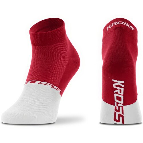Skarpetki rowerowe KROSS Active Man Low (rozmiar XL) Czerwono-biały