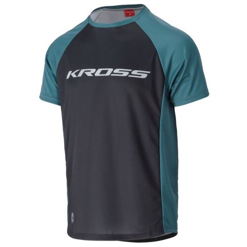 Koszulka rowerowa KROSS Hyde Short Sleeve (rozmiar S) Niebiesko-czarny