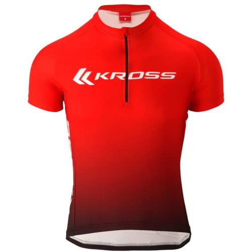 Koszulka rowerowa KROSS Sport Jersey (rozmiar S) Czerwono-czarny