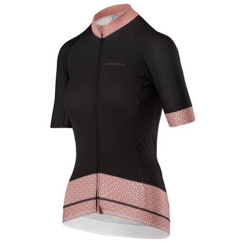 Koszulka rowerowa KROSS Flow Lady 2.0 (rozmiar L) Czarno-różowy