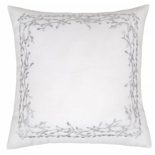 Poszewka MY HOME Silver Garden 42 x 42 cm Biało-srebrny