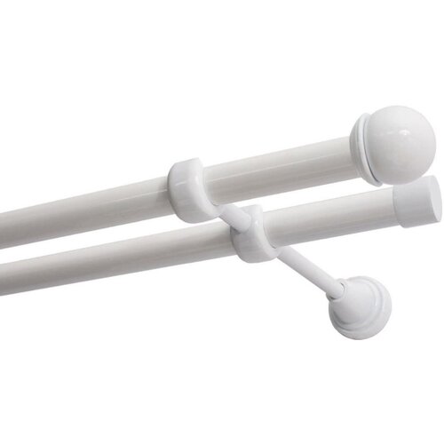 Karnisz DECASTYL Gałka Max podwójny 320 cm Biały