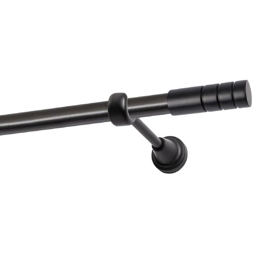 Karnisz DECASTYL Techno pojedyńczy 320 cm Czarny