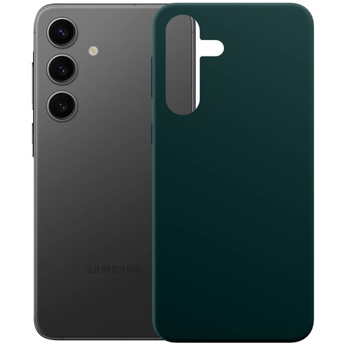 Etui 3MK Silicone Guardx do Samsung Galaxy S25 Ciemnozielony