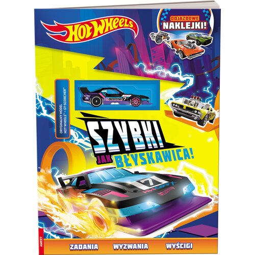 Książka z zadaniami Hot Wheels Szybki jak błyskawica! (miękka okładka)