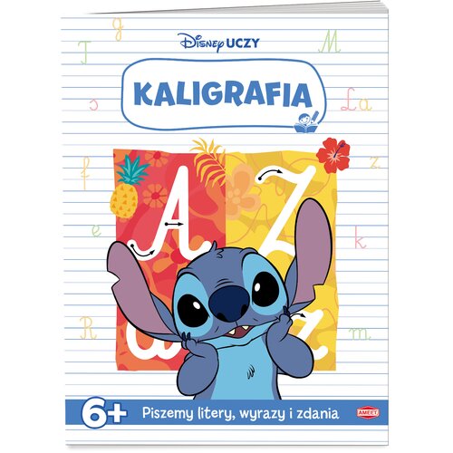 Książka z zadaniami Disney uczy Stich Kaligrafia (miękka okładka)