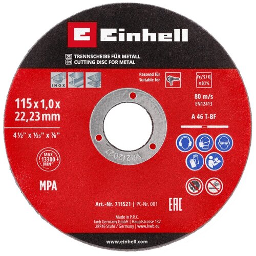Tarcza do cięcia EINHELL 49711521 115 mm (5 szt.)