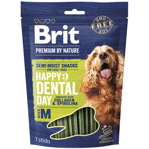 Przysmak dla psa BRIT Snacks Dental Stick Kolagen i Spirulina M 180 g