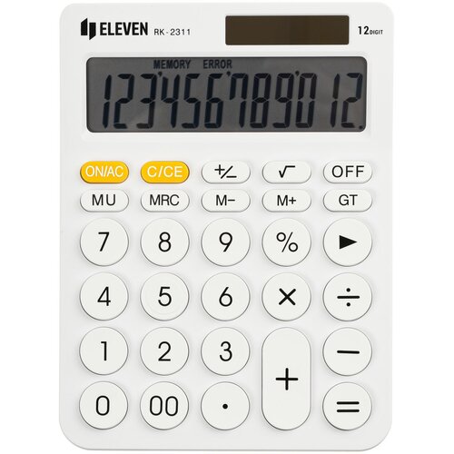 Kalkulator ELEVEN RK-2311WH Zasilanie bateryjno-słoneczne, 4 pamięci