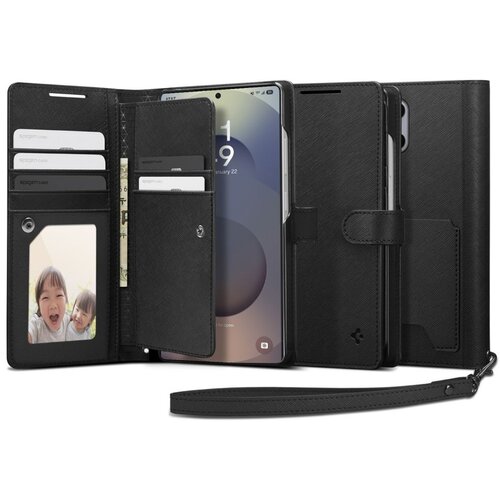 Etui SPIGEN Wallet S do Samsung Galaxy S25 Ultra Czarny