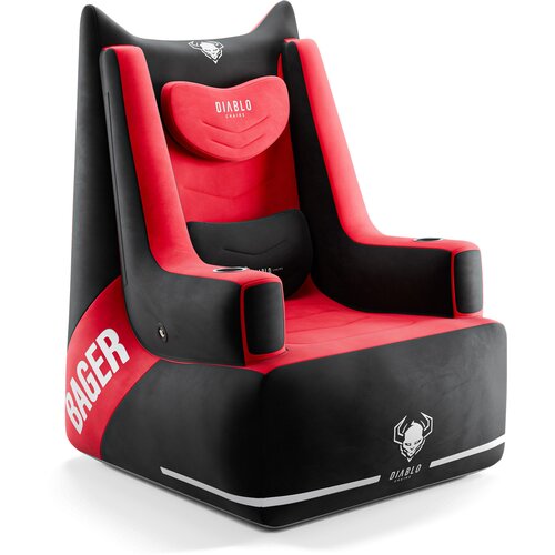 Fotel DIABLO CHAIRS X-Bager Czarno-Czerwony